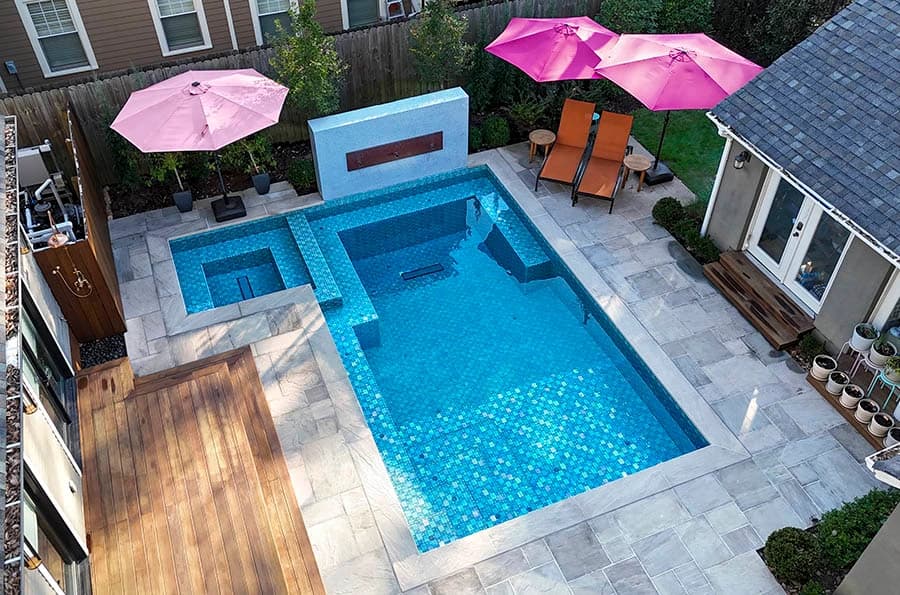 Luxury backyard pool