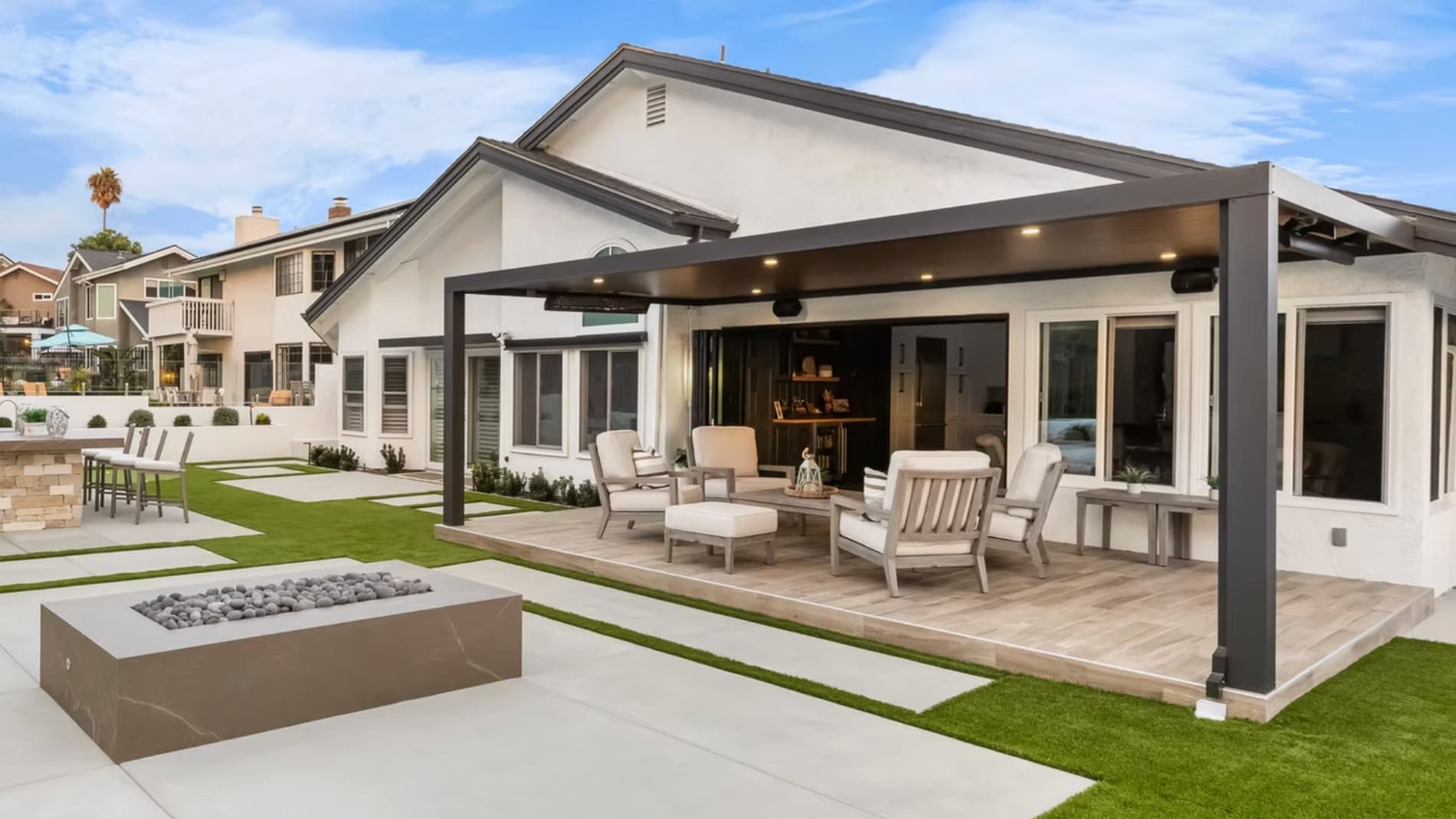 Bellafina showroom displaying outdoor kitchen configurations