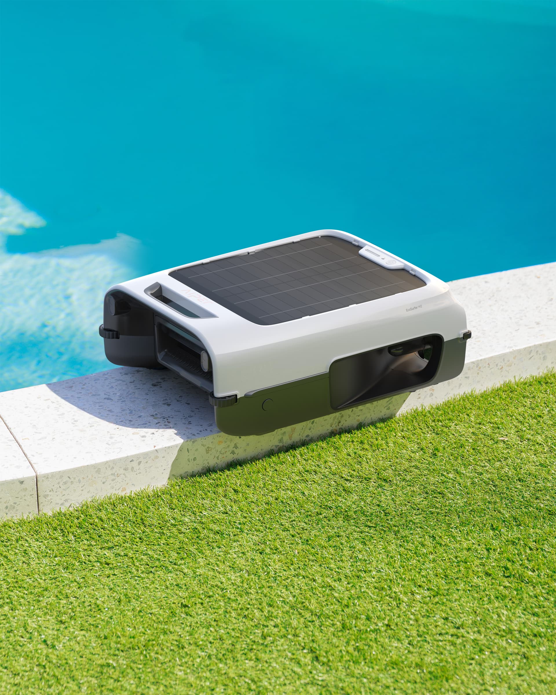 Aiper robotic pool cleaner in a residential pool